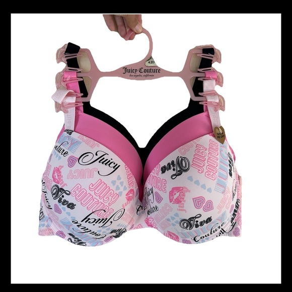 Juicy Couture Other - NWT Juicy Couture Multicolor Logo Bra 42D sexy lingerie mean girl vibes cozyglam